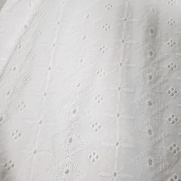 Lane Bryant White 100& Cotton Sleeveless V-neck Swing Top Size  26 - Picture 5 of 7